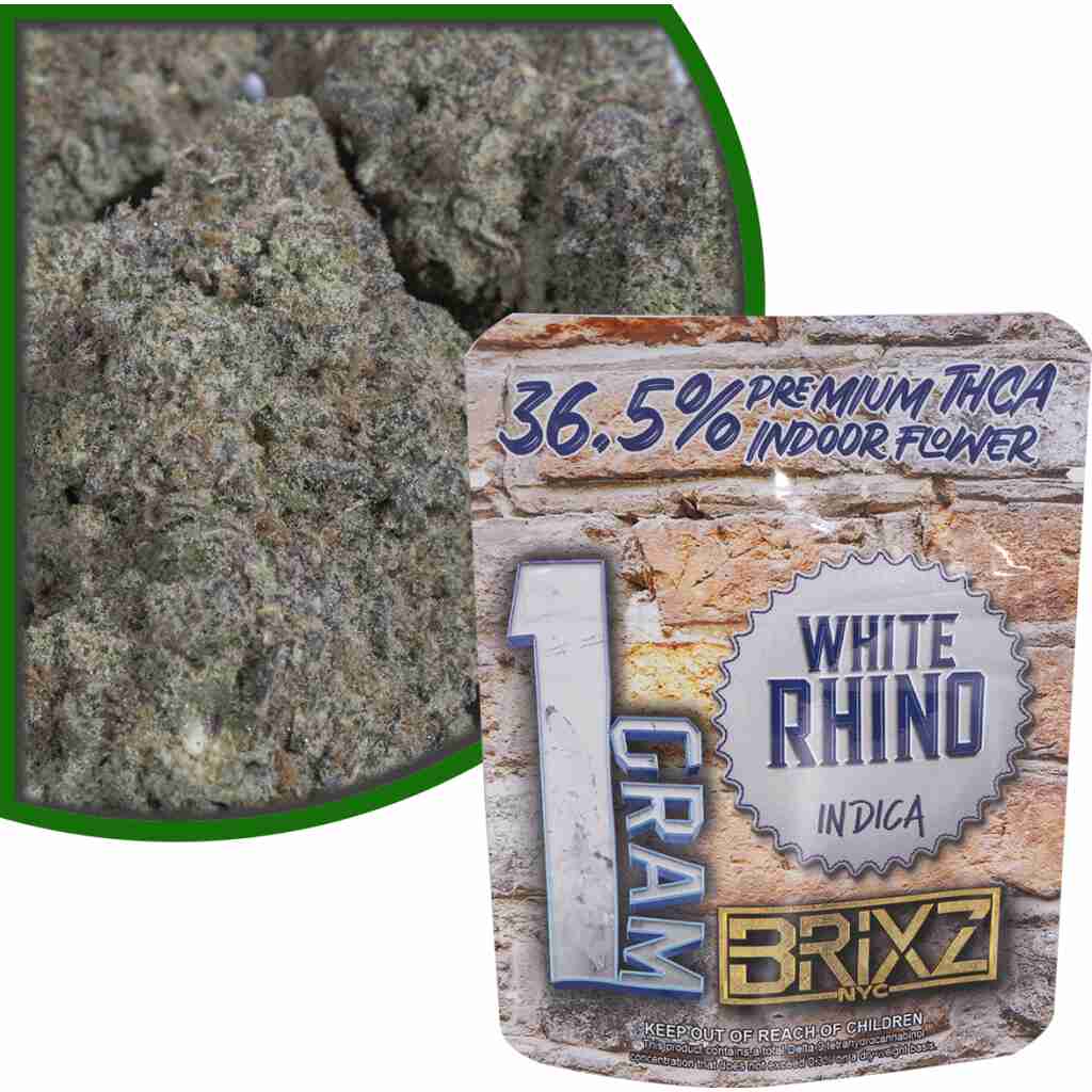BRIXZ THCa-Blüten 1g - White Rhino – jetzt In vendita