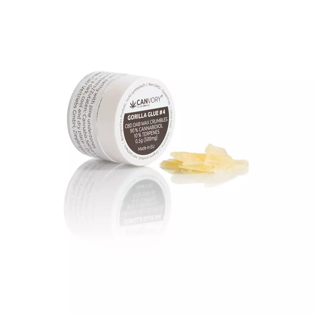 Köp Gorilla Glue #4 CBD Cannabidiol Wachs Dab Wax 90 %, 500 mg online