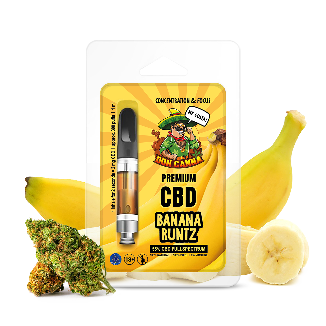 Köp Hanfosan Premium CBD Flytande Banan Runtz – 1 ml online