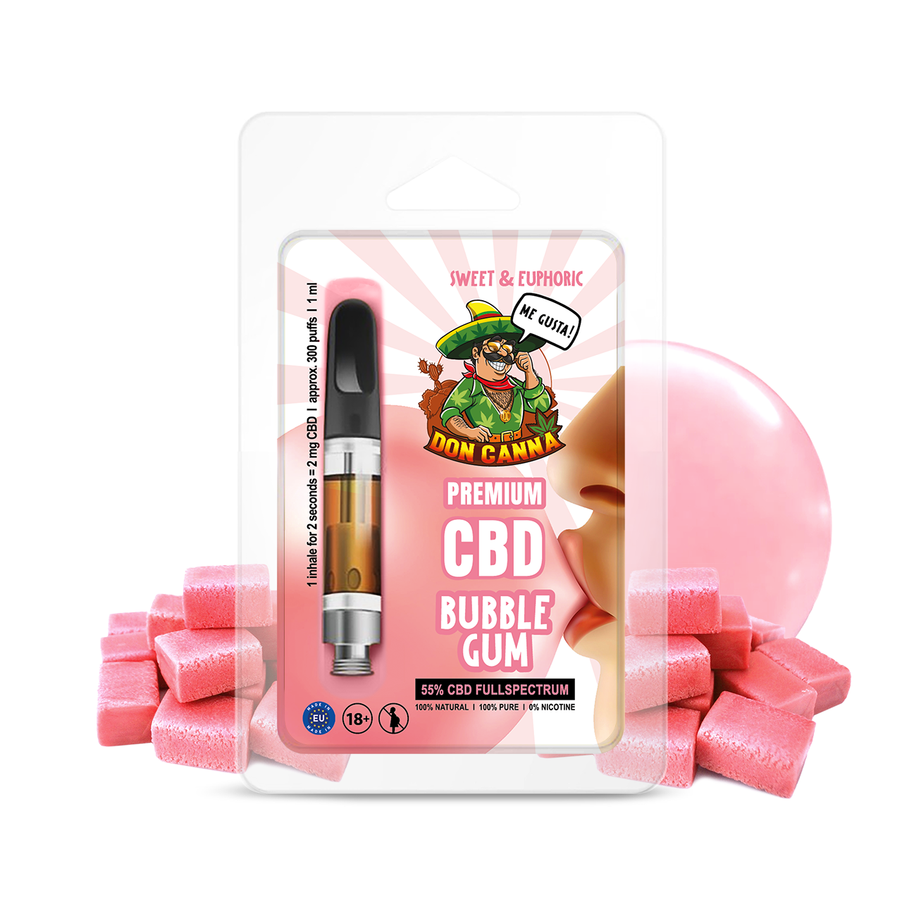 Köp Hanfosan Premium CBD Flytande Bubbelgum – 1 ml online
