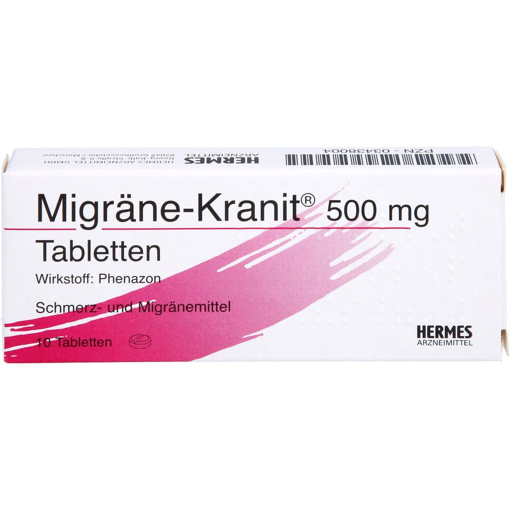 Köp Migrän-Kranit 500 mg tablett för smärtlindring och migränlindring online.