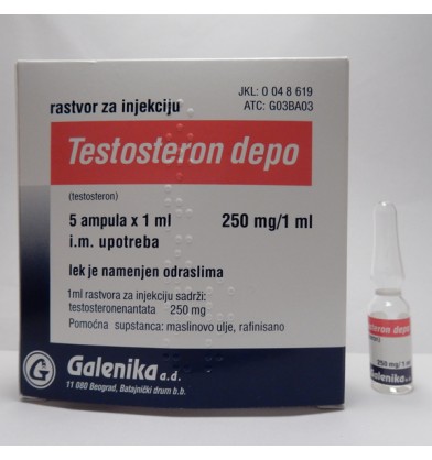 Köp Testosteron Depo Galenika, 250 mg / ml, 1 amp online